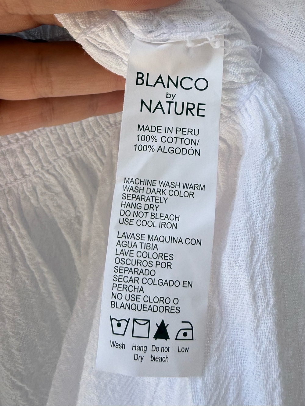 Blanco by Nature Aqua White Crochet Trim Swim Cover-Up Large - Picture 9 of 10